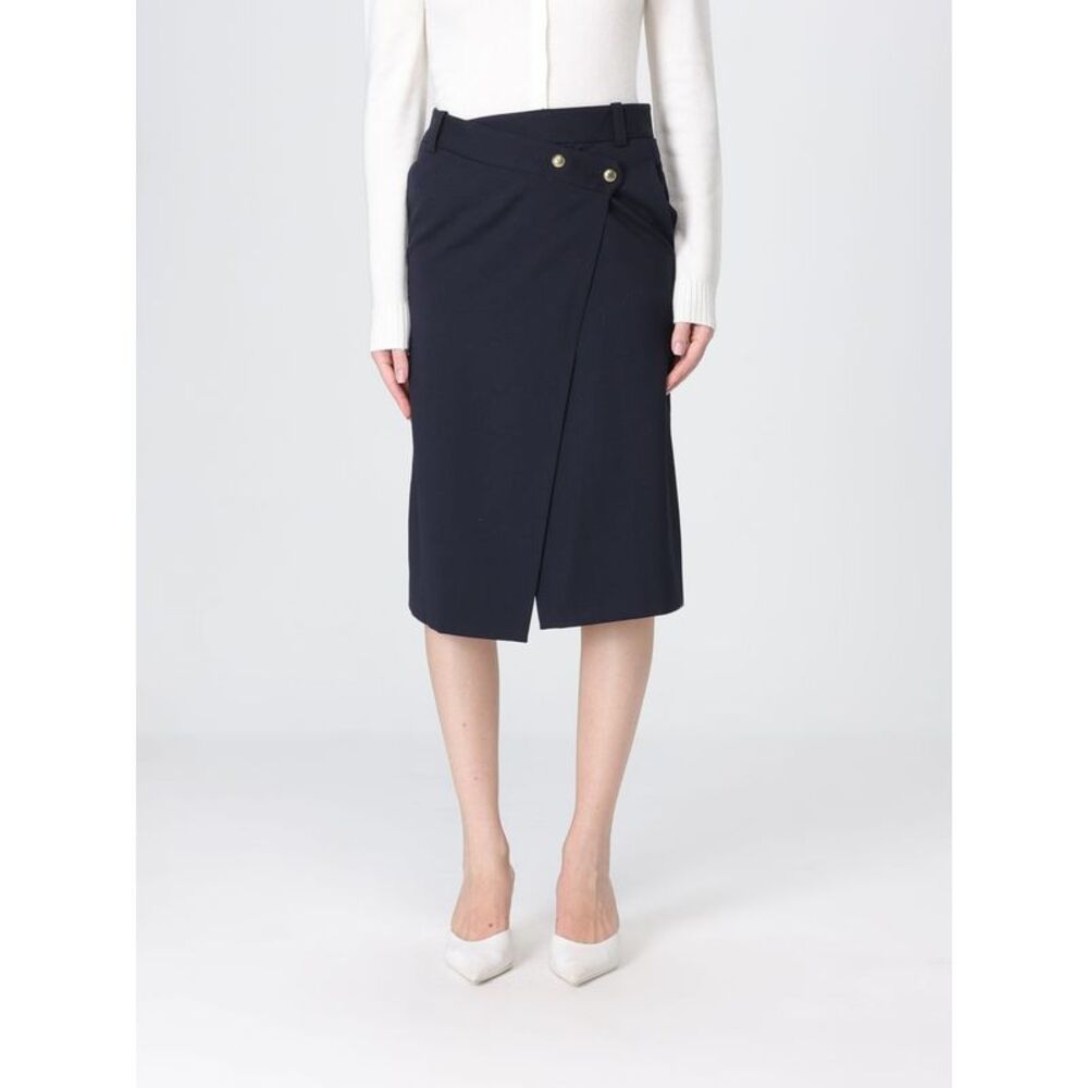 Pinko Women Pinko High-Waisted Criªpe Wrap Midi Skirt With Front Slit